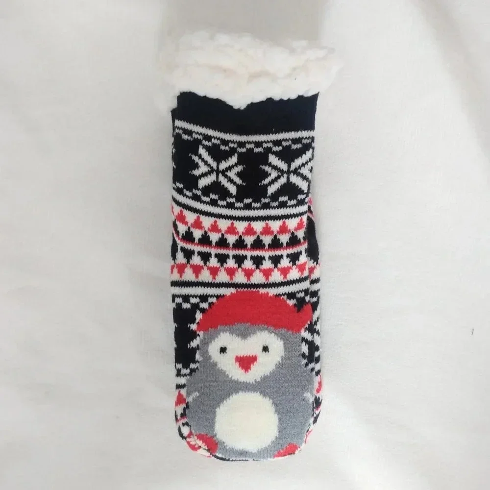3 pack kids warm fuzzy holiday socks